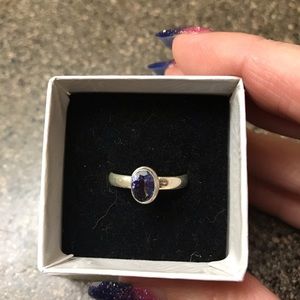 Tanzanite crystal ring